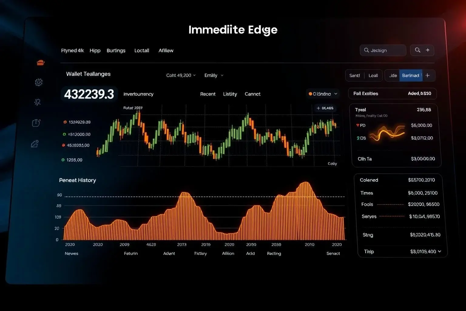 Panel de control del trading automático activado